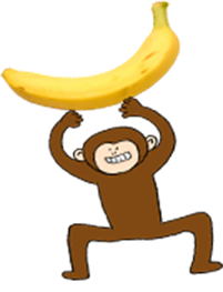 バナナを持っている猿